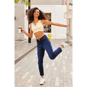 Judy Blue Boyfriend Jeans Kat Cool Denim Stretch Womens 26 High Rise Slim Fit